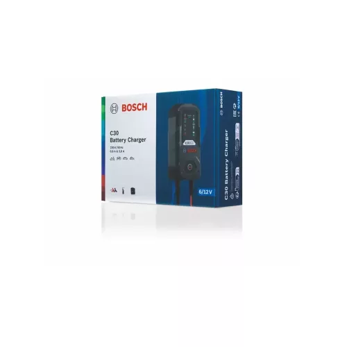 Bosch C30 akkumulátor töltő 6V 0,8A, 12V 3,8A