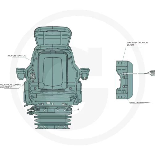 Ülés Proboss AS3510 légrugós Fendt-hez