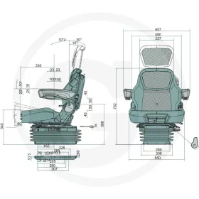 Ülés Proboss AS4550 Claas-hoz légrugós 