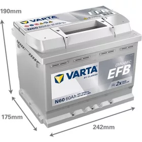   Varta Dynamic EFB 60Ah 560A Start-Stop jobb+ 560500064K262 akkumulátor