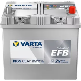   Varta Dynamic EFB 65Ah 650A Start-Stop jobb+ 565501065K262 akkumulátor