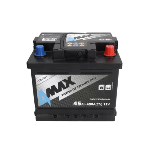 4MAX 45Ah 450A jobb+ akkumulátor