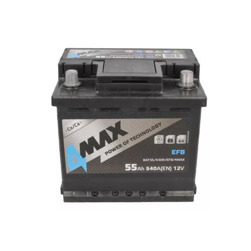4MAX 55Ah 540A jobb+ Start-Stop EFB akkumulátor