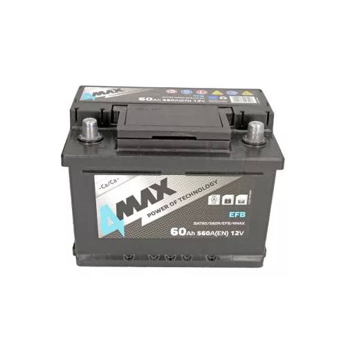 4MAX 60Ah 560A jobb+ Start-Stop EFB akkumulátor