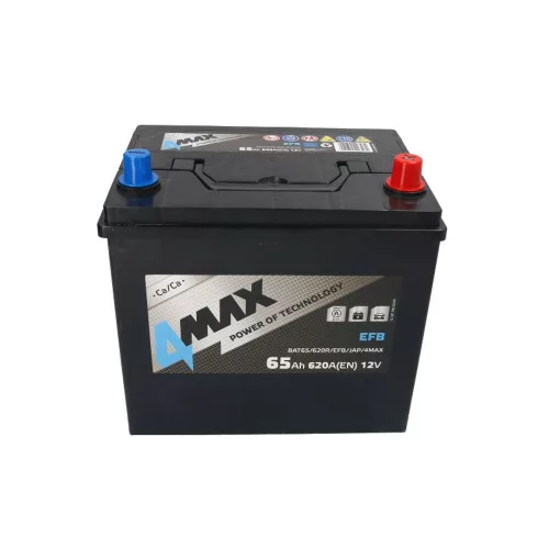 4MAX 65Ah 620A jobb+ Start-Stop EFB akkumulátor