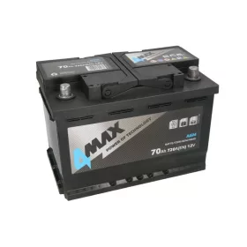 4MAX 70Ah 720A jobb+ Start-Stop AGM akkumulátor
