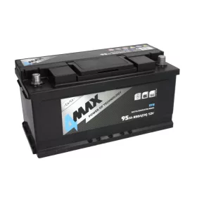 4MAX 95Ah 850A jobb+ Start-Stop EFB akkumulátor
