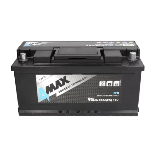 4MAX 95Ah 850A jobb+ Start-Stop EFB akkumulátor