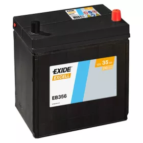 Exide Excell 35Ah jobb+ vékony sarus akkumulátor EB356