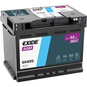 EXIDE AGM 62Ah jobb+ EK620 akkumulátor