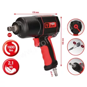 Légkulcs 1/2"-os KS Tools 1600Nm