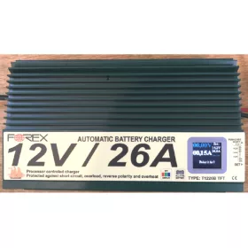 Forex T1226 TFT akumulátor töltő 12V 26A