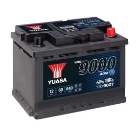 Yuasa 60Ah AGM jobb+ akkumulátor YBX9027